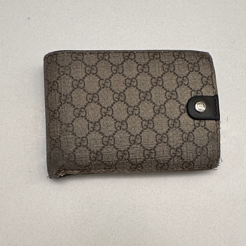 Gucci Tan Monogram Bifold Wallet
